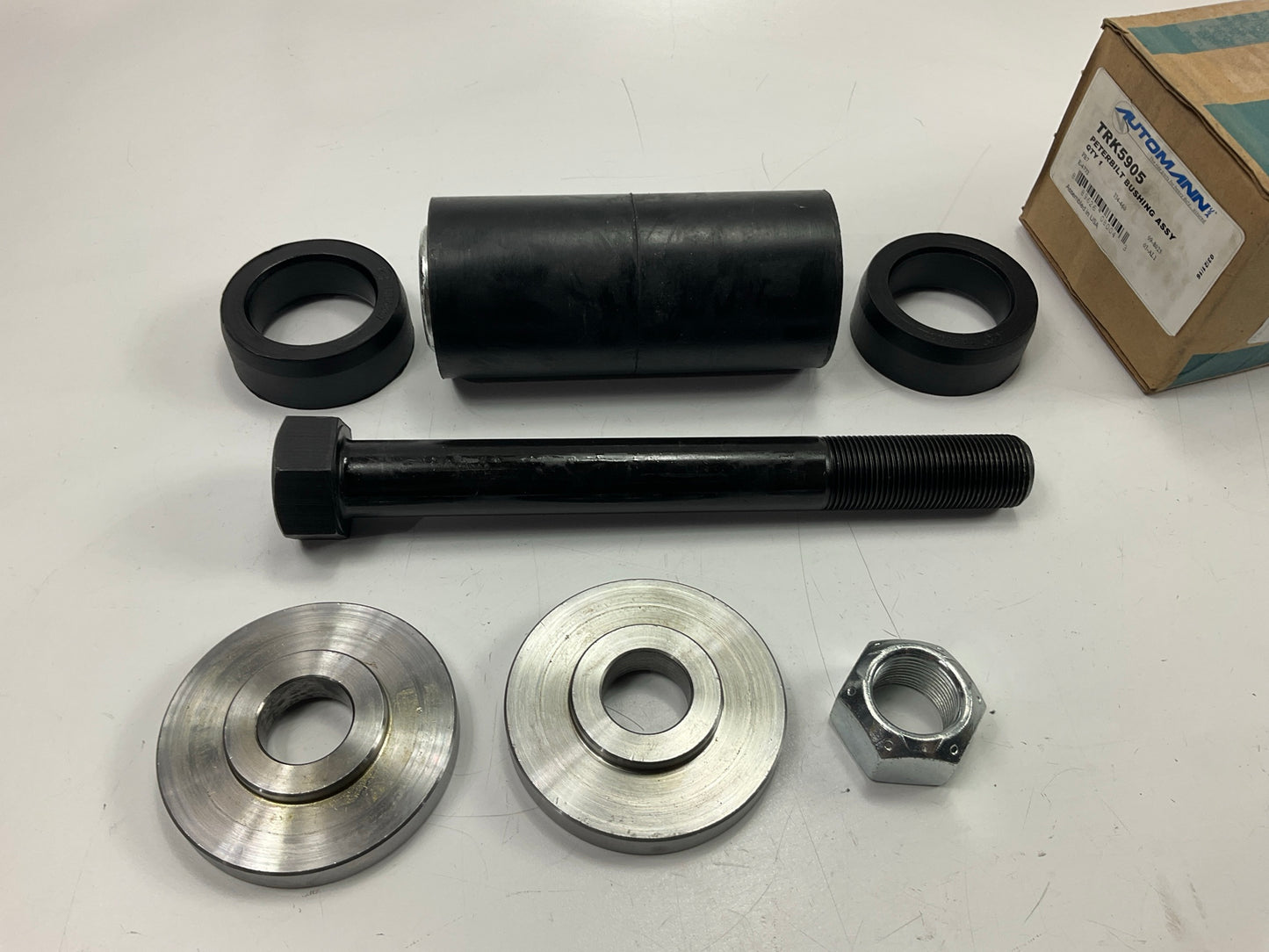 Automann TRK5905 Spring Eye Bushing & Bolt Kit For Peterbilt Air Leaf Suspension