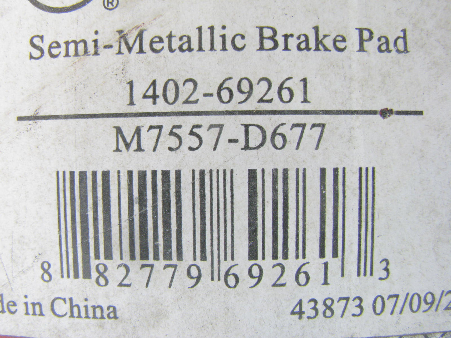 Autopart 1402-69261 Front Semi-Metallic Disc Brake Pads 1995-2002 Suzuki Esteem