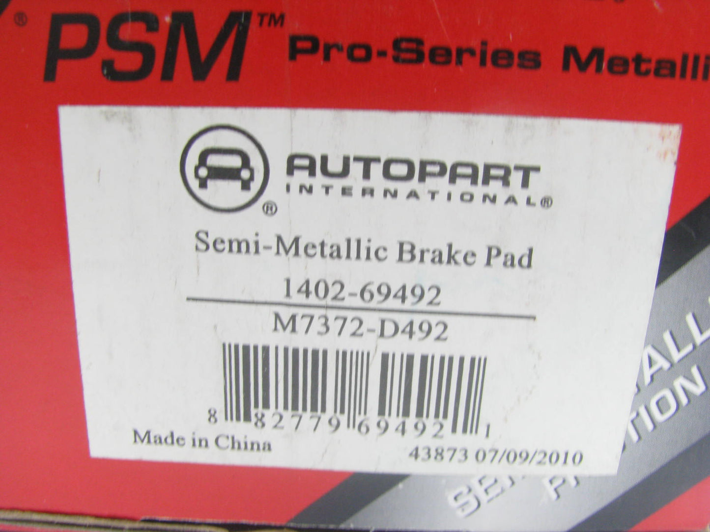 Autopart International 1402-69492 Front Disc Brake Pad Set - Semi-Metallic