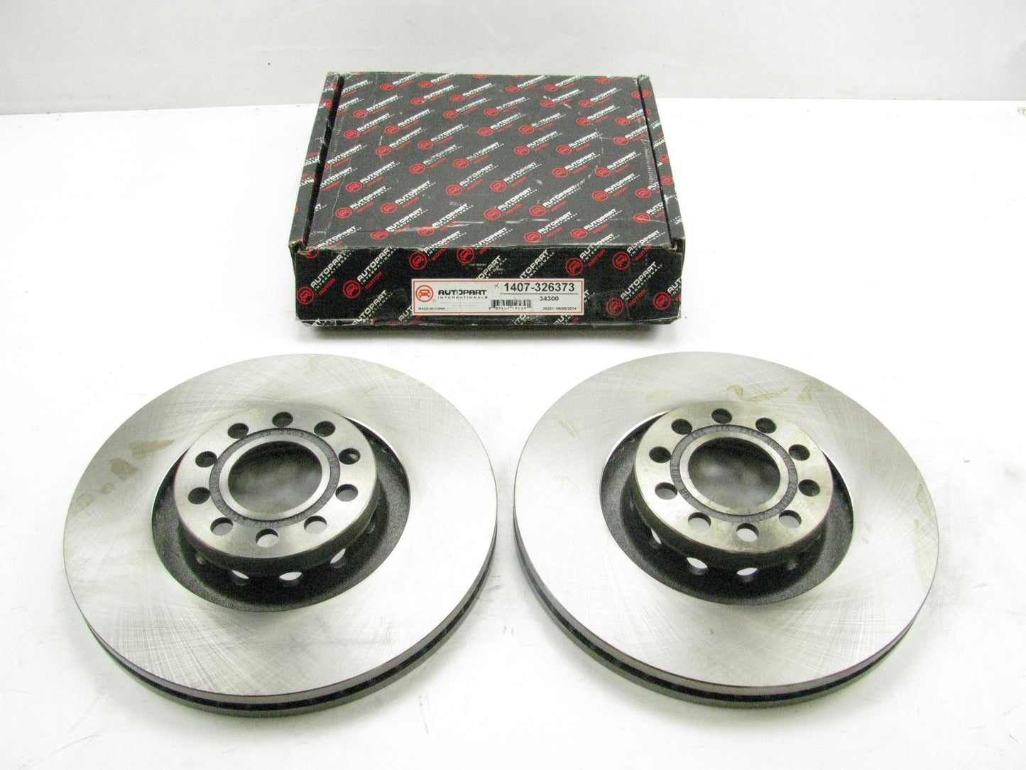 (2) Autopart Intl 1407-326373 Front Disc Brake Rotor 2000-2003 Audi A8 Quattro