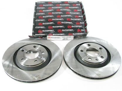 (2) API 1407-75123 Rear Brake Rotors - 2005-2006 Audi A4 Quattro, 04-09 Audi S4