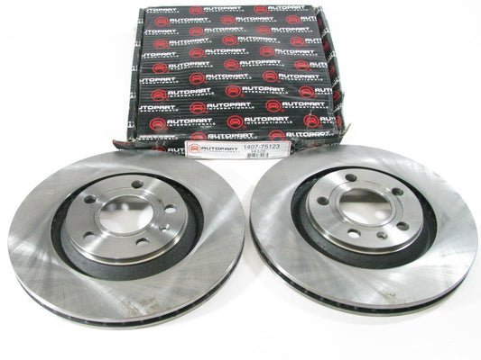 (2) API 1407-75123 Rear Brake Rotors - 2005-2006 Audi A4 Quattro, 04-09 Audi S4