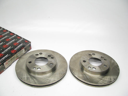 (2) Front Disc Brake Rotors 1407-78793 For 84-87 Mercedes-Benz 190D, 88-93 190E