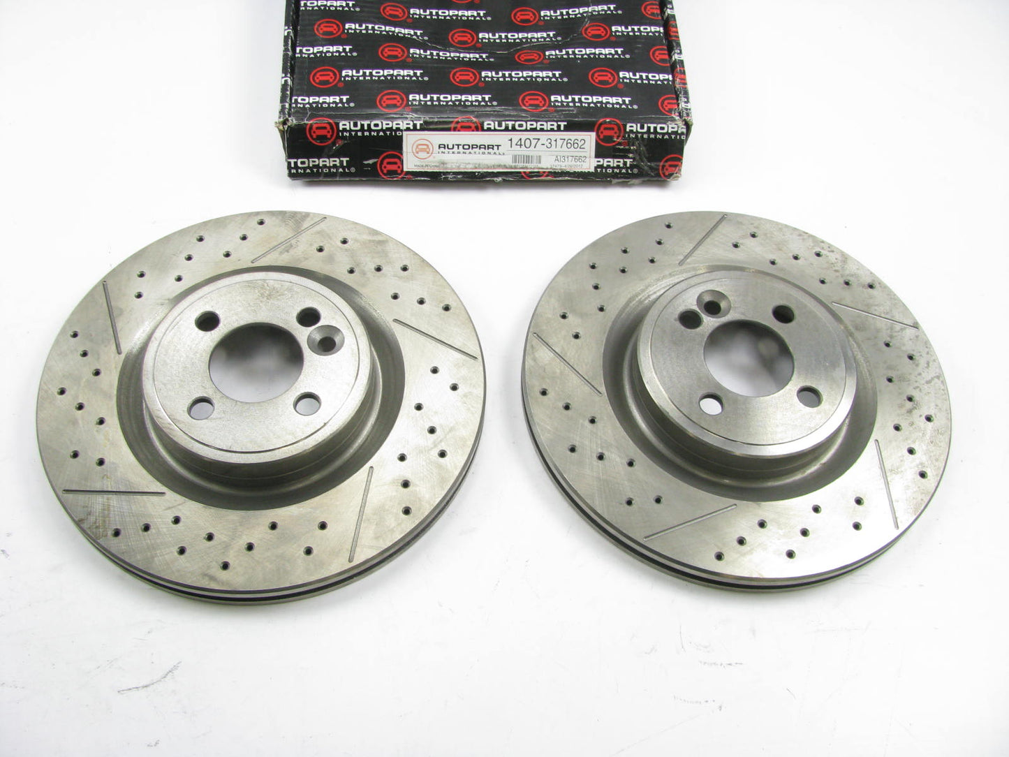 RH & LH Drilled 294mm Slotted Brake Rotors Front For 09-10 Mini Cooper Works