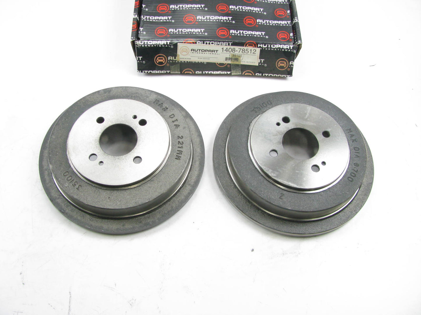 (2) Autopart International 1408-78512 Rear Brake Drum 2003-05 Honda Civic HYBRID