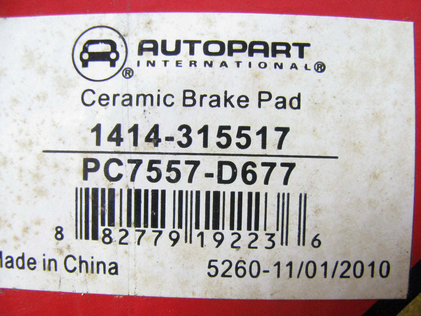 Autopart 1414-315517 Front Ceramic Disc Brake Pads For 1995-2002 Suzuki Esteem