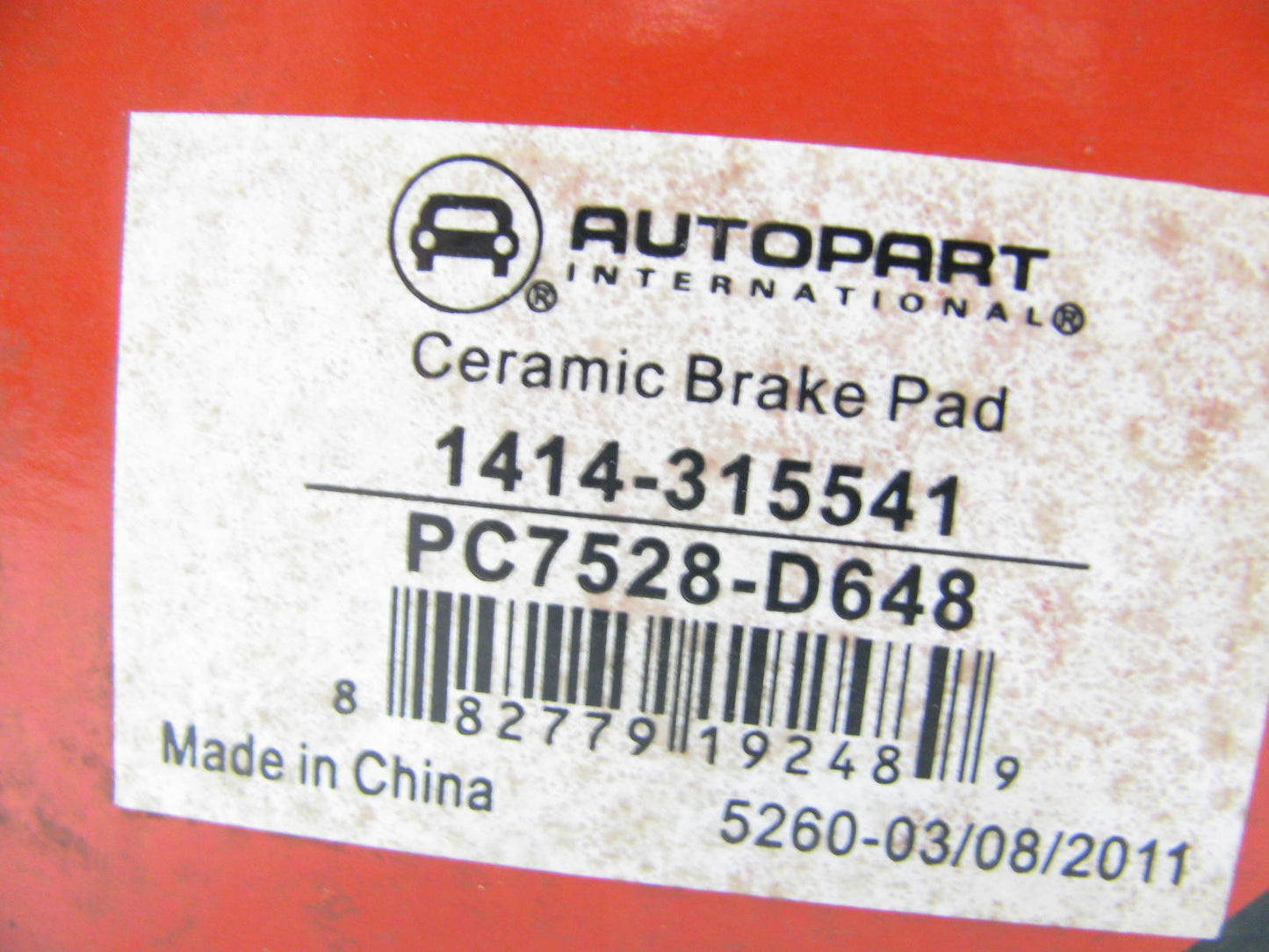 Autopart International 1414-315541 Ceramic Disc Brake Pads - Front