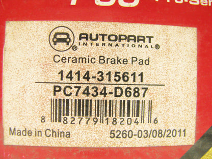 Autopart International 1414-315611 Ceramic Disc Brake Pads - Front