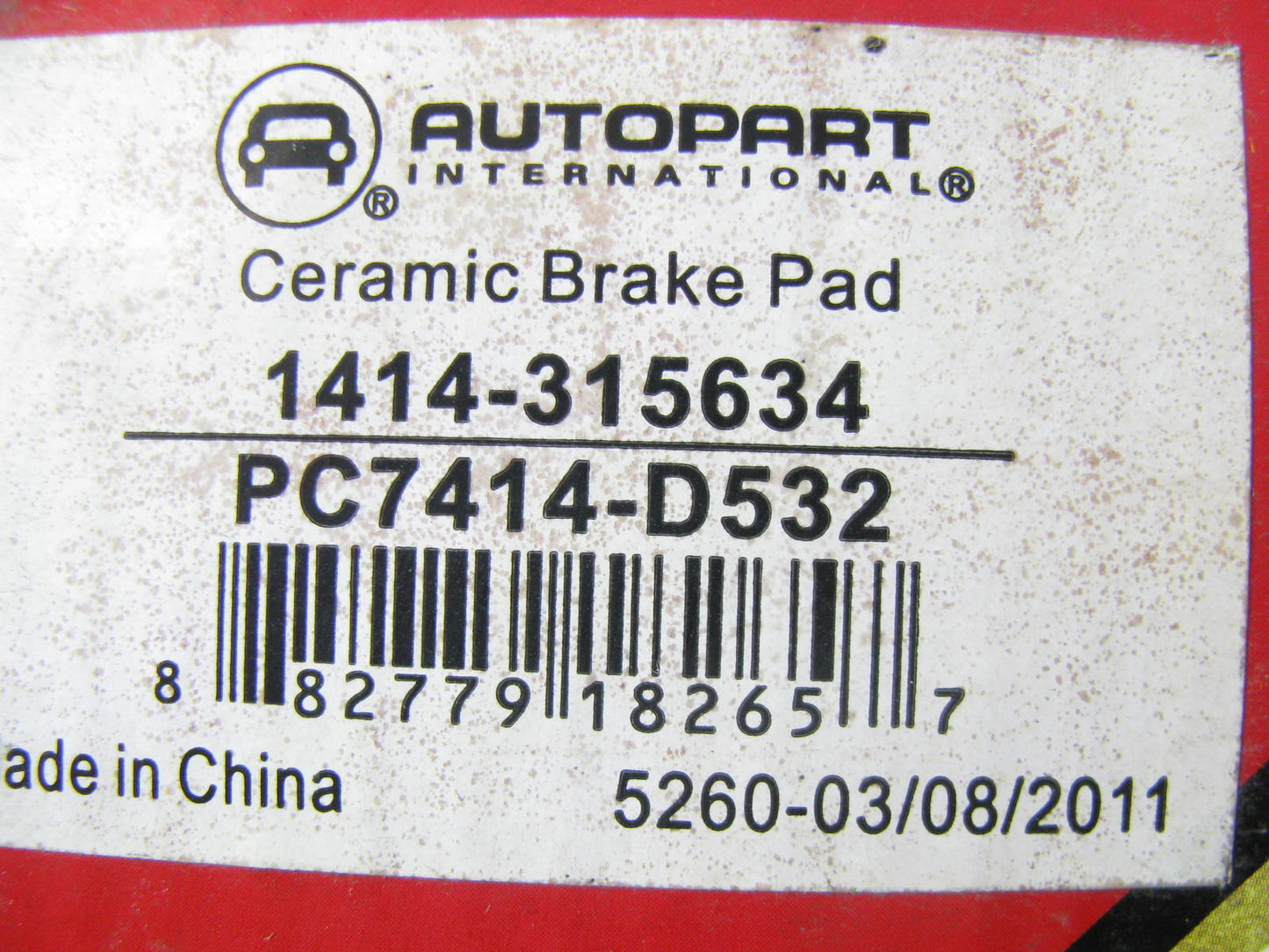 Autopart International 1414-315634 Ceramic Disc Brake Pads - Rear