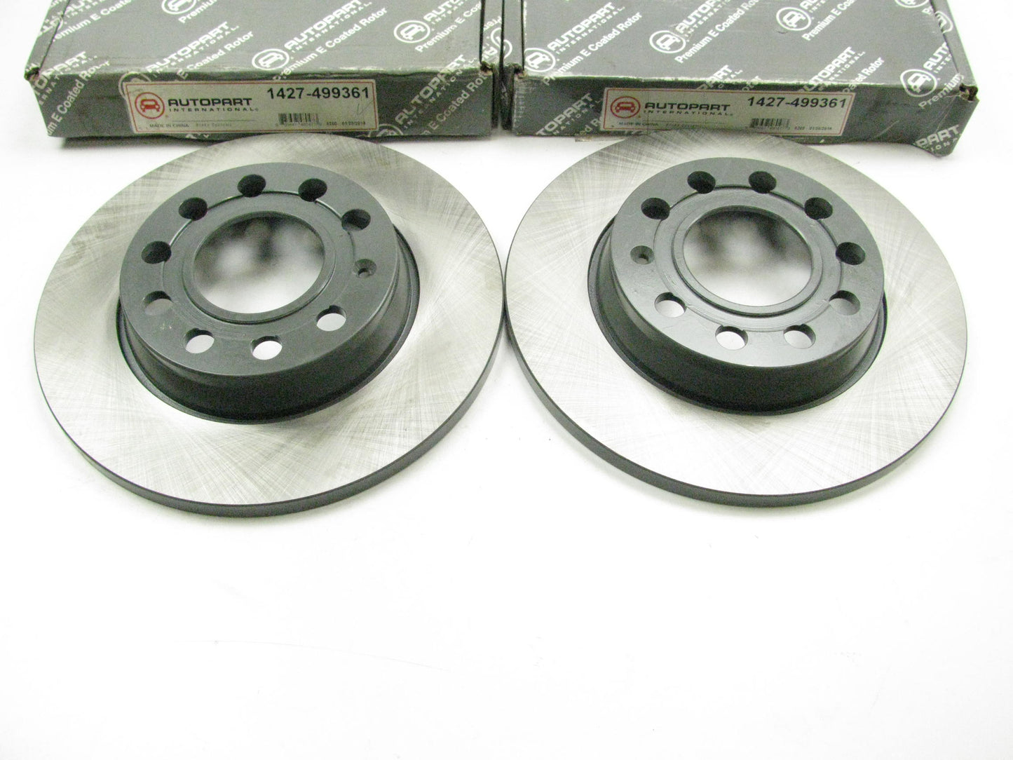 (2) Autopart 1427-499361 Rear Disc Brake Rotor - 2002-2006 Audi A4 Quattro 255mm