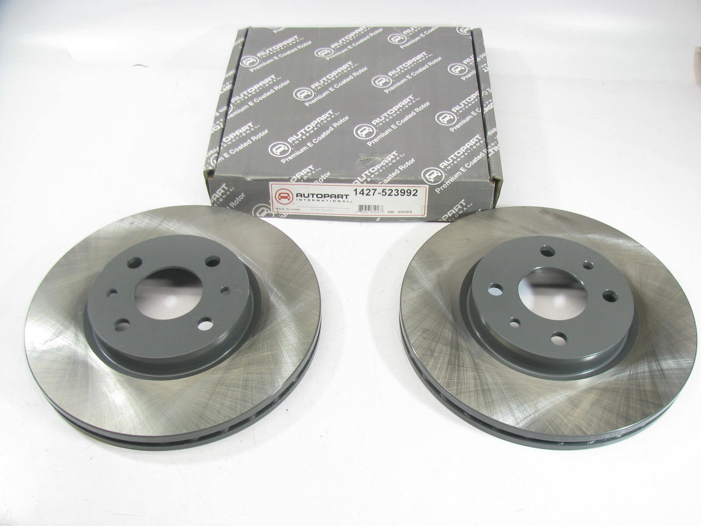 (2) Autopart 1427-523992 Front E-Coated Disc Brake Rotor For 2012-2017 Fiat 500