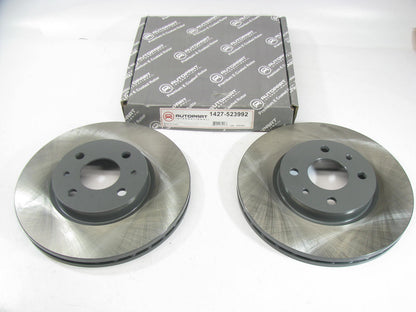 (2) Autopart 1427-523992 Front E-Coated Disc Brake Rotor For 2012-2017 Fiat 500