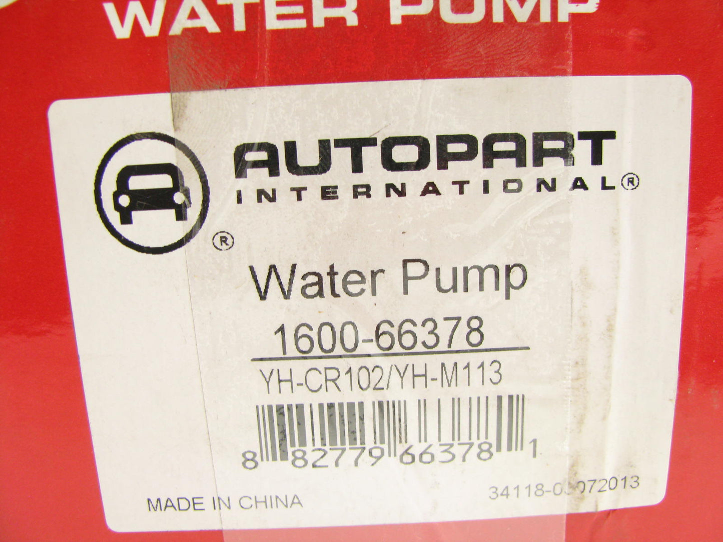 Autopart 1600-66378 Water Pump For 1990-1994 Mitsubishi Mighty Max 3.0L V6