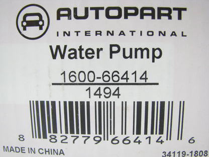 Autopart International 1600-66414 Water Pump For 1988-1992 Toyota 3.0L 3VZE V6