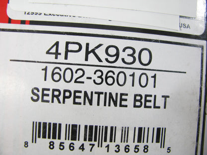 Autopart International 1602-360101 Serpentine Belt - 0.56'' X 37.00'' - 4 Ribs