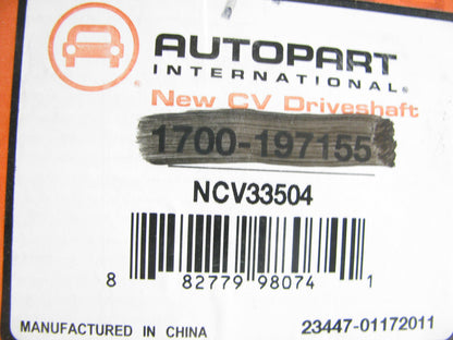 Front Right CV Axle Assembly Front Right Autopart Intl 1700-197155