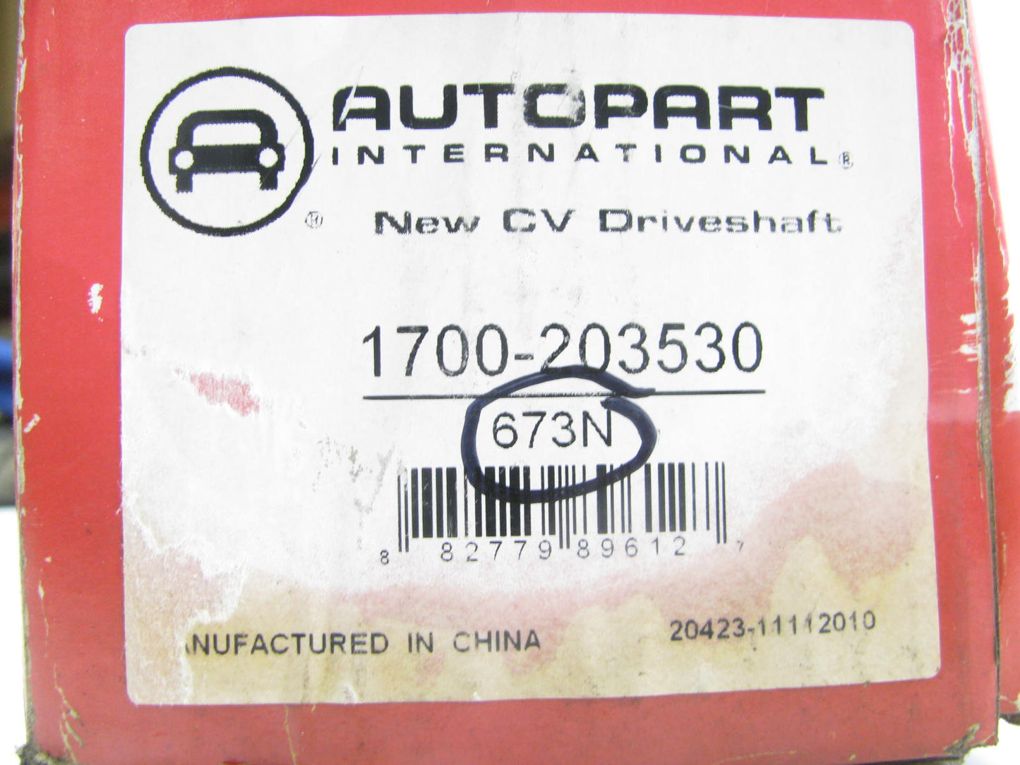 Autopart International 1700-203530 Front  CV Axle Assembly 2002-2003 Lexus RX300