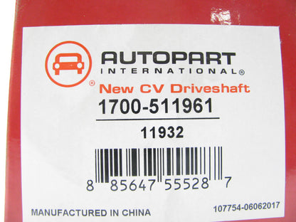 MANUAL TRANS Autopart 1700-511961 Front Left CV Axle 05-12 Escape 08-11 Tribute