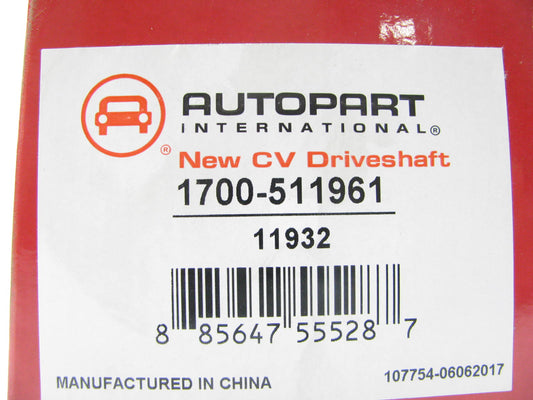 MANUAL TRANS Autopart 1700-511961 Front Left CV Axle 05-12 Escape 08-11 Tribute