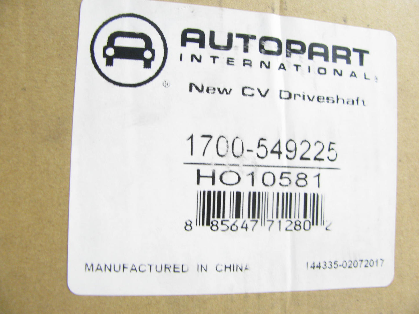 Autopart 1700-549225 Manual Trans CV Axle Assembly Front Left 2010-2014 Acura TL