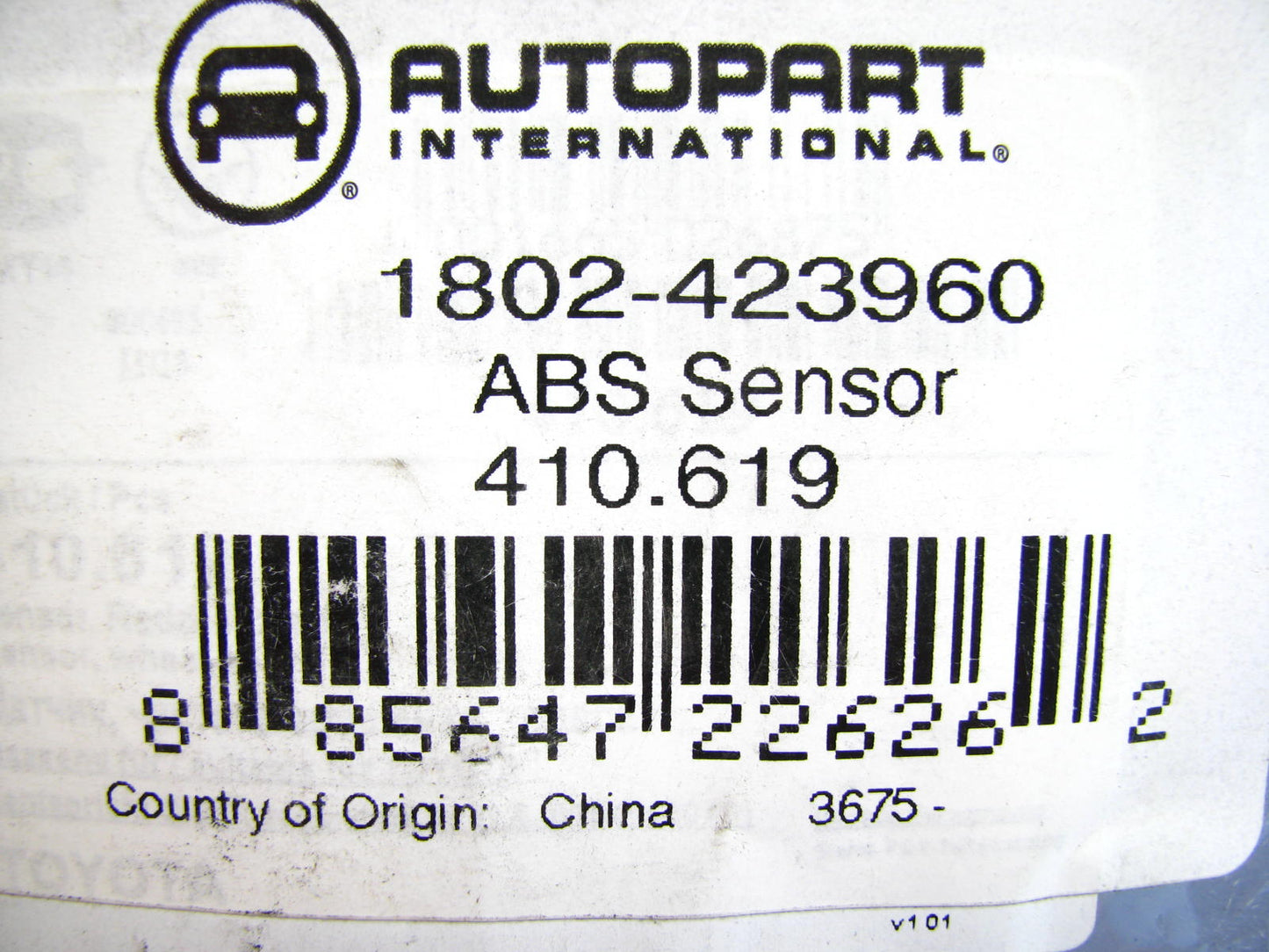 Autopart 1802-423960 Rear Right ABS Wheel Speed Sensor 2008-12 Toyota Highlander