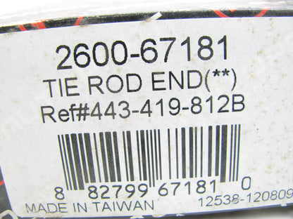 Autopart International 2600-67181 Steering Tie Rod End - Front Right Outer