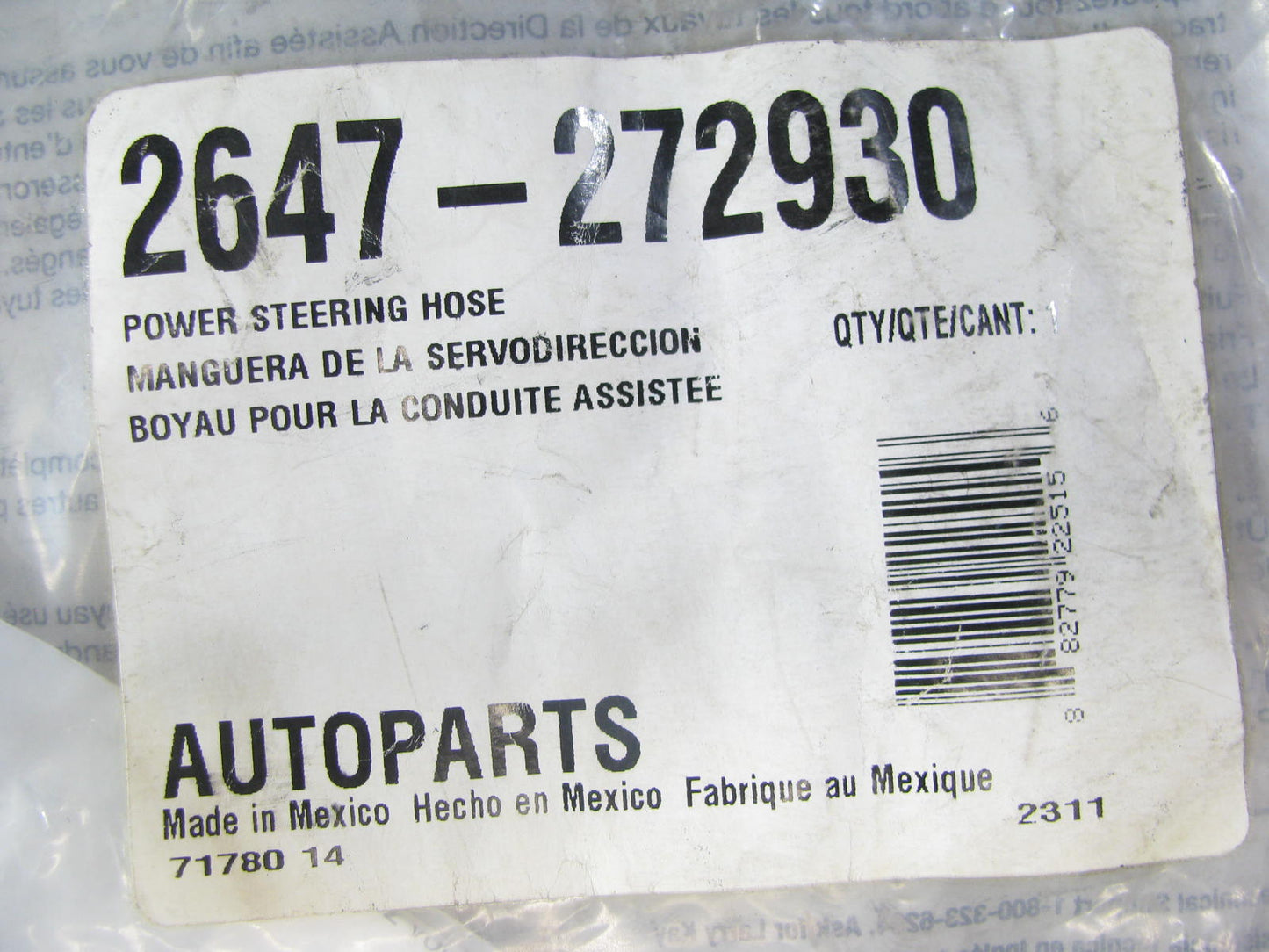 Autopart International 2647-272930 Power Steering Pressure Hose