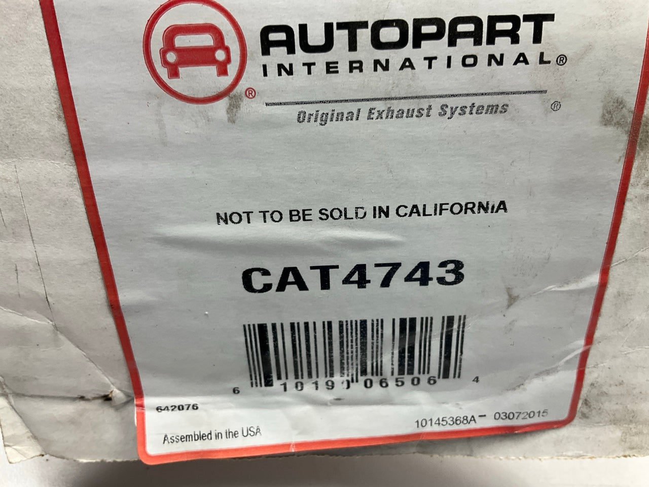 Autopart 4743 Rear Fit Converter - 2014-15 Toyota Venza 3.5L V6 (FEDERAL)