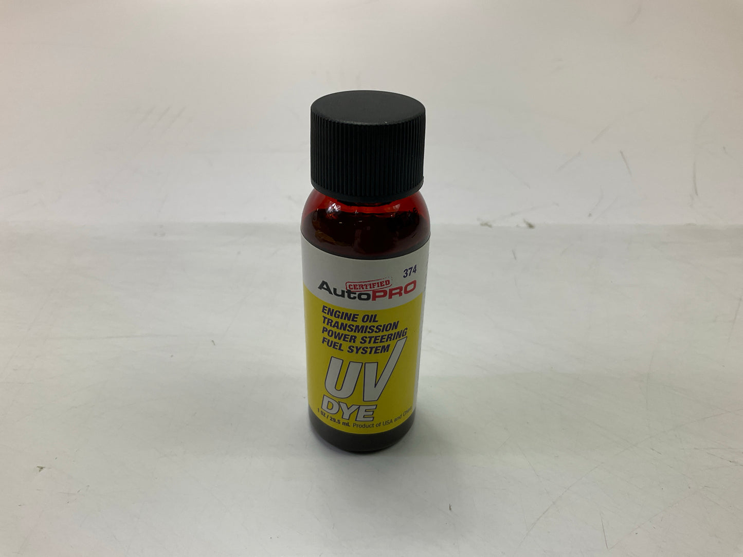 Autopro 374 Oil And Fuel Systems UV Leak Detection Dye - 1 Oz Bottle