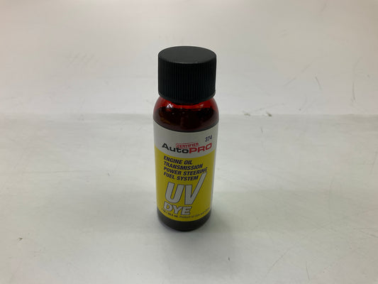 Autopro 374 Oil And Fuel Systems UV Leak Detection Dye - 1 Oz Bottle