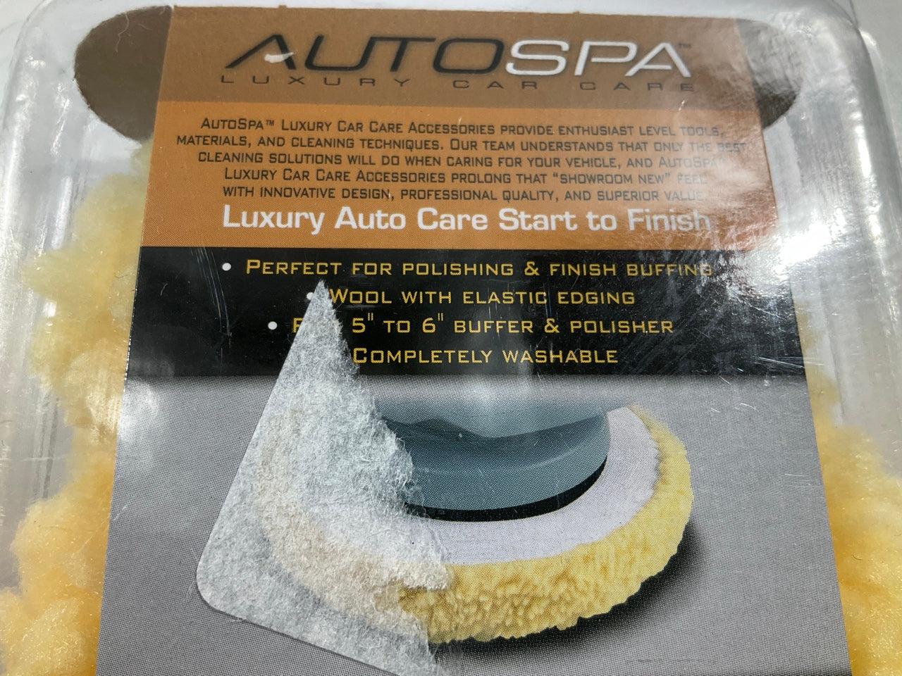 Autospa 40403AS Soft Acrylic Wool 5''-6'' Polishing Bonnet