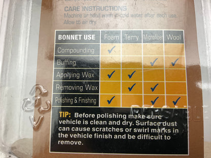 Autospa 40409AS 5'' To 6'' Washable Foam Polishing Bonnet