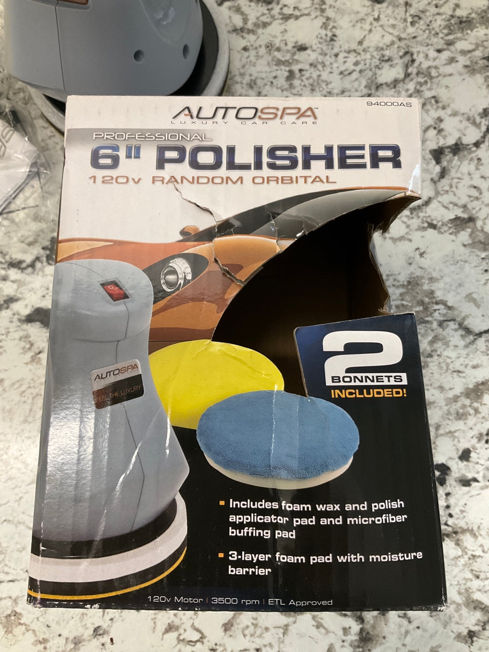 NEW - AutoSpa 94000AS Random Orbital 6'' 120V Corded Automotive Polisher Buffer