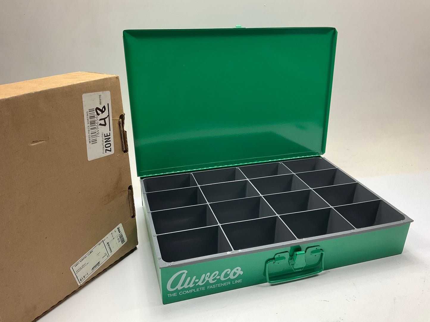 Auveco 1-916  16 Compartment ``Large'' Empty Metal Drawer, Made In USA, 18''x12x3