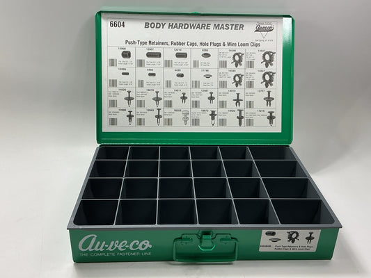 Auveco 1-924 24-Compartment Large Steel Parts Drawer Light Green 18''x12''x3''