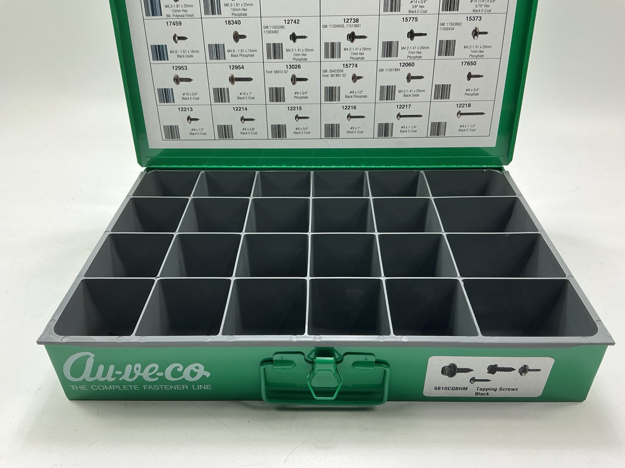 COSMETIC DAMAGE Auveco 1-924B 24-Compartment Large Metal Parts Drawer, Steel USA