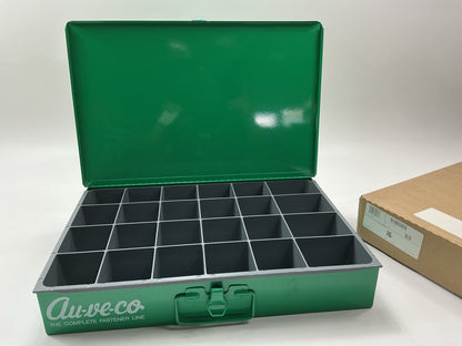 Auveco 1-924B 24-Compartment Large Metal Parts Drawer, Light Green, Steel, USA