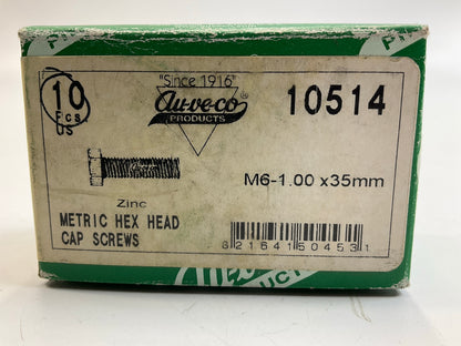 (10) Auveco 10514 M6-1.0 X 35mm DIN 931 Cap Screw Class