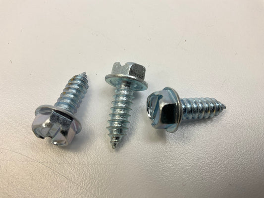 Auveco 11369 #14 X 3/4 Slotted Hex Head License Plate Screws Qty 50