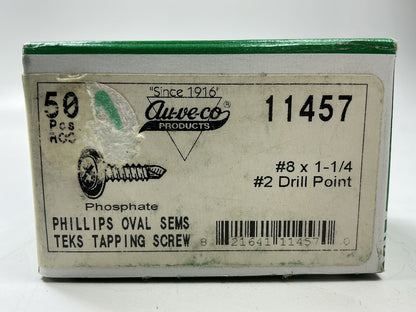 Auveco 11457 #8-18 X 1-1/4 Phil Oval Countersunk Wash Sems Qty 50