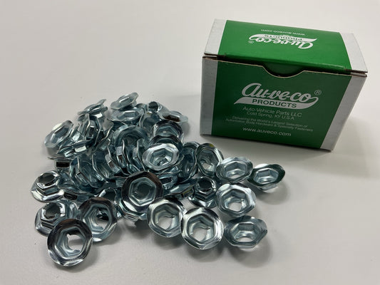 Auveco 12255 Thread Cutting Nuts 6.3mm Stud Size Qty 50