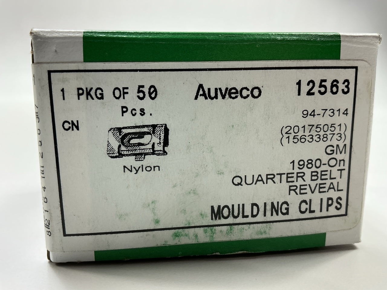 Auveco 12563 Door Quarter Belt Reveal Moulding Clips Retainer Qty 50