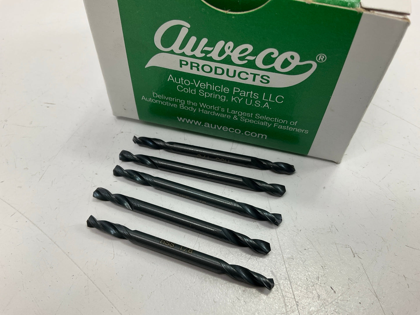 (5) Auveco 12676 1/8'' X 2'' Double Ended Drill Bit, 135 Degree Split Point