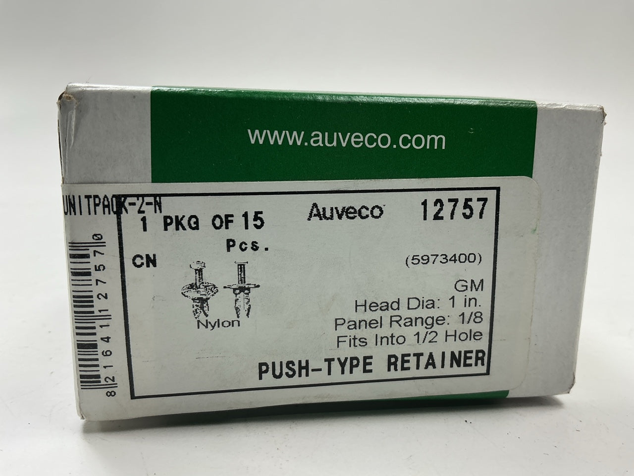(15) Auveco 12757 Fascia Retainer Push Type Clip Bumper Pad Blind Rivet