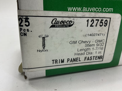 Auveco 12759 Interior Panel Retainer Clips, Replaces GM # 14027471, 25 Pcs