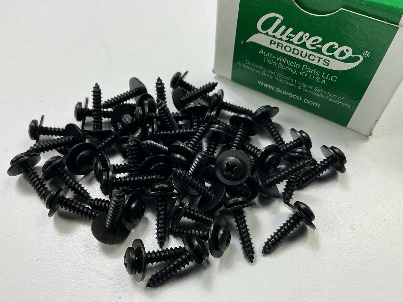 Auveco 12820 Phillips Pan Head Tapping Screws #8 X 3/4'', 1/2'' Washer, 50 Pcs