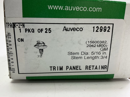 Auveco 12992 Door Panel Retainer Interior Trim Door Card Clip Plastic Qty 25