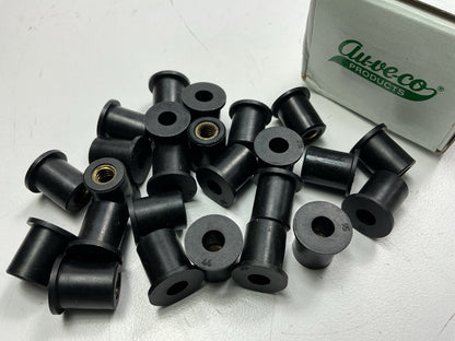Auveco 13004 Well Nut 1/4''-20 Thread, 0.625'' Head, 0.5'' Hole, 0.641'' Lgth Qty 25