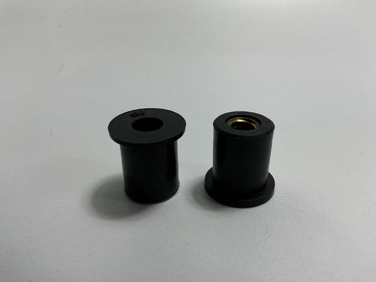 Auveco 13004 Well Nut 1/4''-20 Thread, 0.625'' Head, 0.5'' Hole, 0.641'' Lgth Qty 25