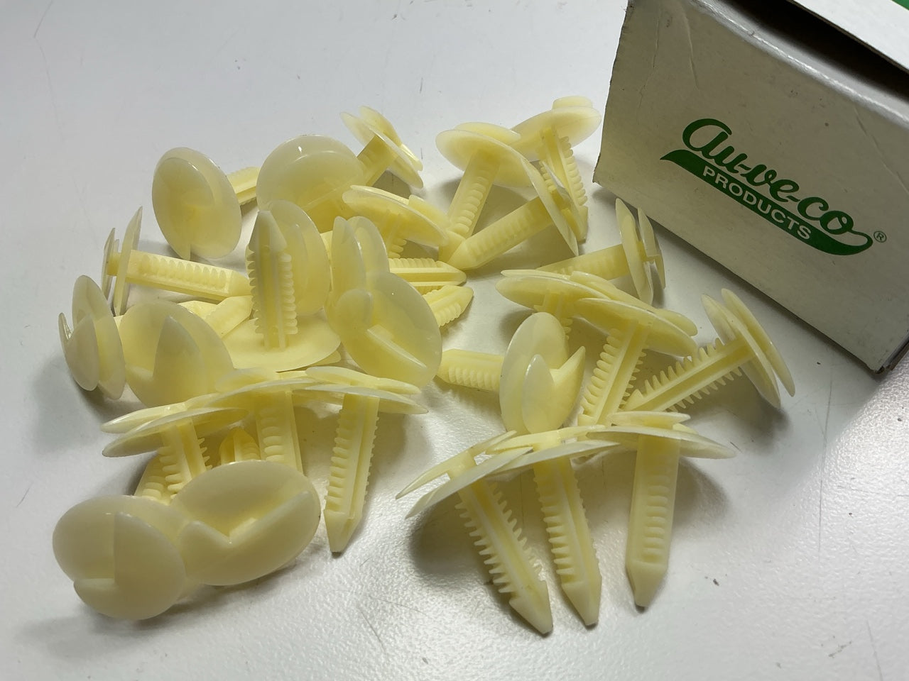 Auveco 13461 Trim Panel Retainer, White Nylon, Double Head Qty 25